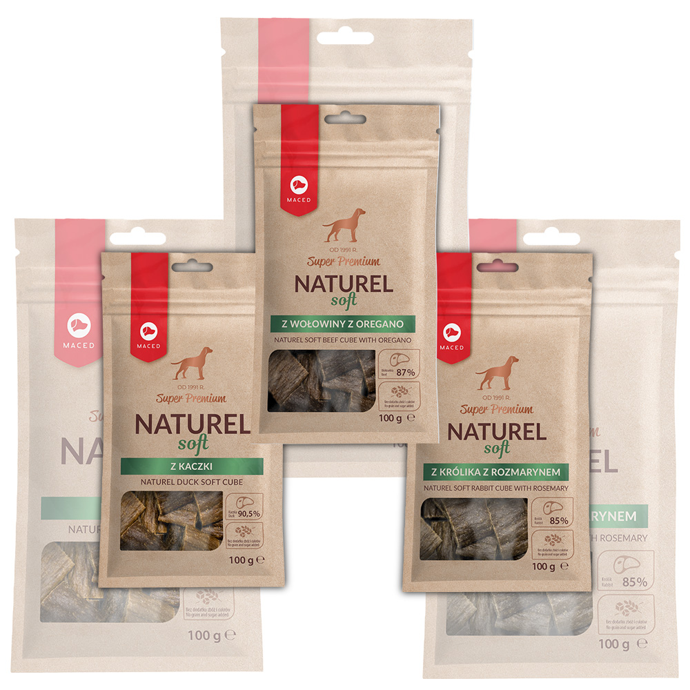 Maced Przysmak dla Psa Smakołyki Mix Smaków Naturel Soft Smaczki 6x100g